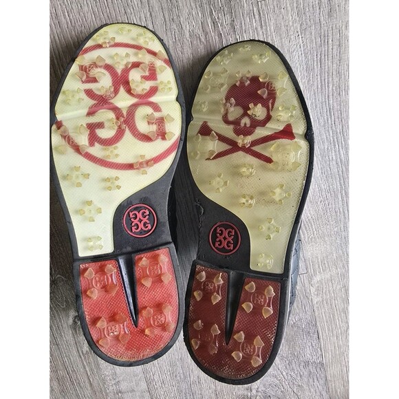 G/FORE Quilted Saddle Gallivanter Golf Shoes Mens Size 10.5 Black Leather - Picture 9 of 11